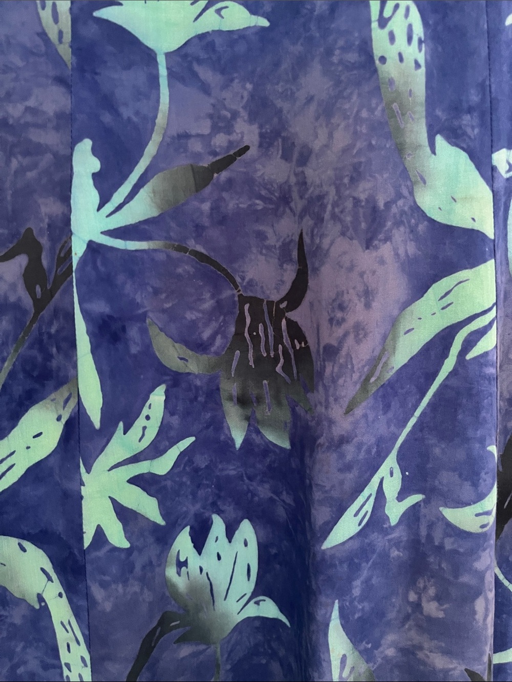 Alma Blue Green Tropical Pattern Strappy Floral Maxi Dress, Size Medium - Picture 5 of 9